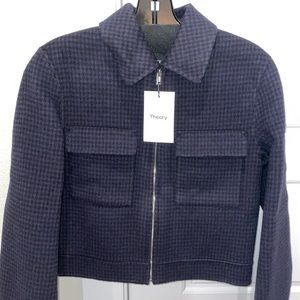 Theory Wool Plaid Jacket